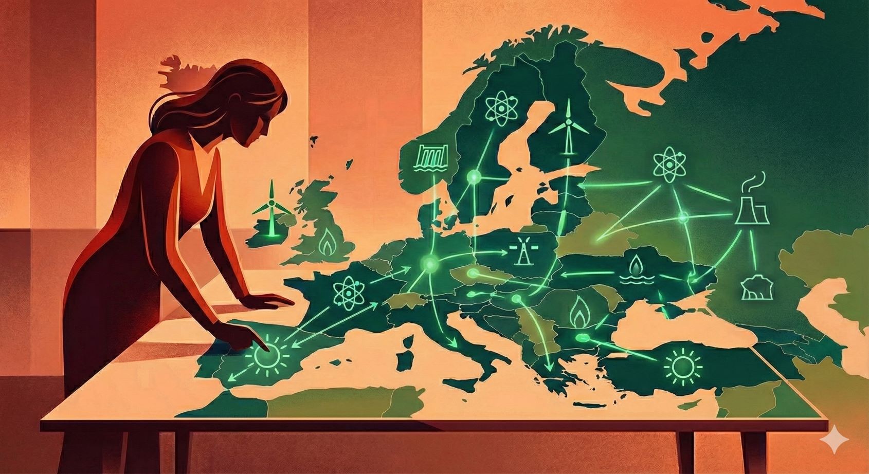 Illustrasjon energiskifte i Europa